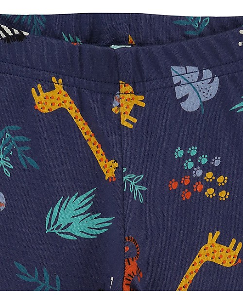 Lilly+Sid Completo T-shirt e Leggings Safari e Bus - 100% cotone bio Pantaloni Corti