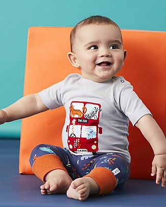 Lilly+Sid Completo T-shirt e Leggings Safari e Bus - 100% cotone bio Pantaloni Corti