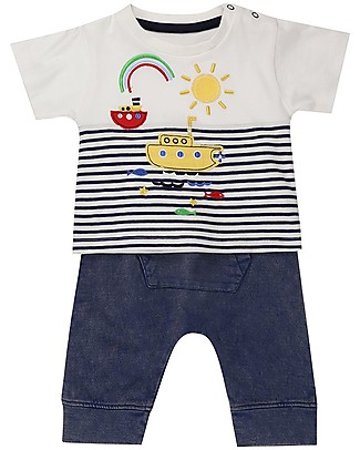 Lilly+Sid Completo T-shirt e Pantaloni - Summer Days - 100% Cotone Bio Completi