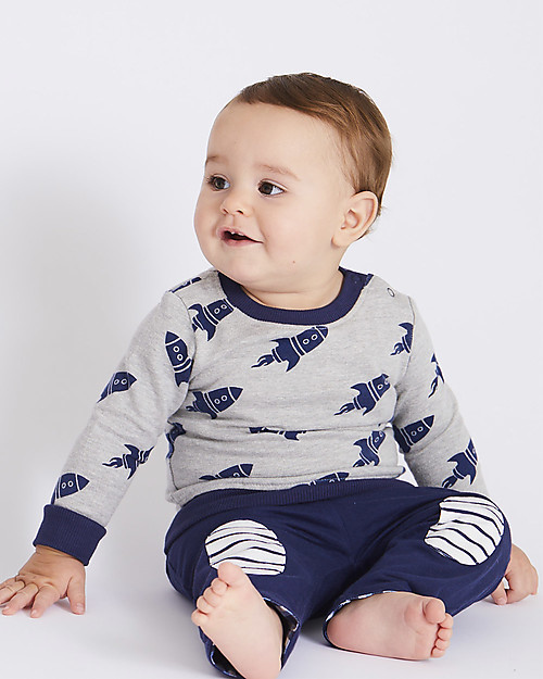 Lilly+Sid Felpa Baby, Razzi - 100% Cotone bio Felpe