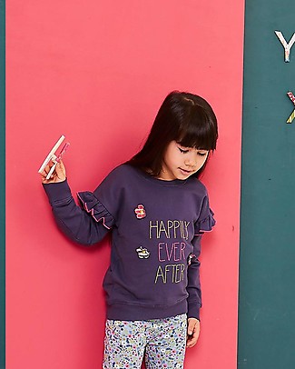 Lilly+Sid Felpa con Balze - Happily Ever After - 100% cotone bio Felpe