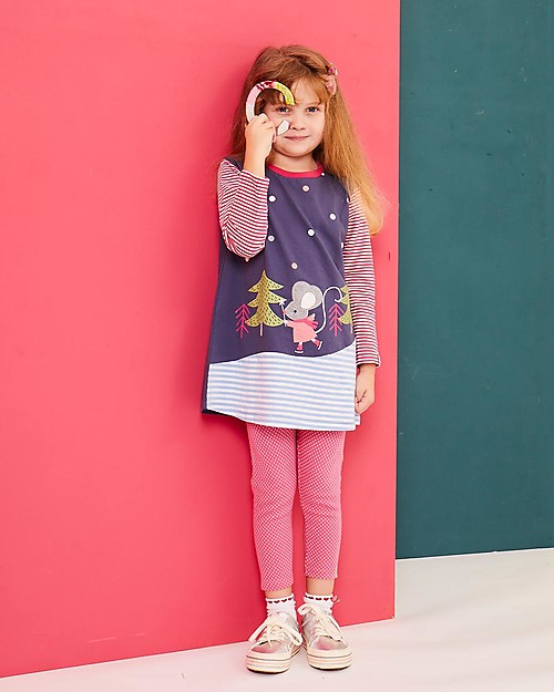 Lilly+Sid Leggings Bimba - a Pois - 100% Cotone bio Leggings