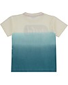 Lilly+Sid Maglia Maniche Corte Dip Dye - Wild Tiger - Azzurro - 100% cotone bio T-shirt