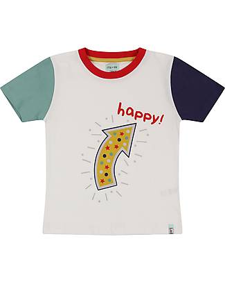 Lilly+Sid Maglia Maniche Corte - Happy - 100% Cotone Biologico GOTS T-shirt