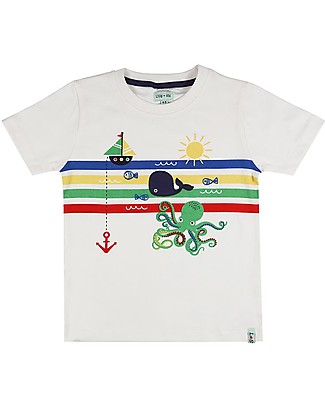 Lilly+Sid Maglia Maniche Corte - Retro - 100% Cotone bio T-Shirt e Canotte
