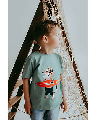 Lilly+Sid Maglia Maniche Corte - Surfing - 100% Cotone Biologico GOTS T-shirt