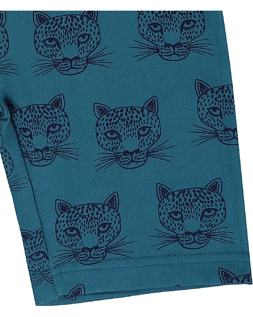 Lilly+Sid Pantaloni Corti in Felpa Ghepardo - Carta di zucchero - 100% cotone bio Pantaloni Corti