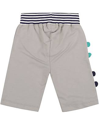 Lilly+Sid Pantaloni Corti - Traffic Jam Applique - Beige - 100% Cotone Bio GOTS Pantaloni Corti