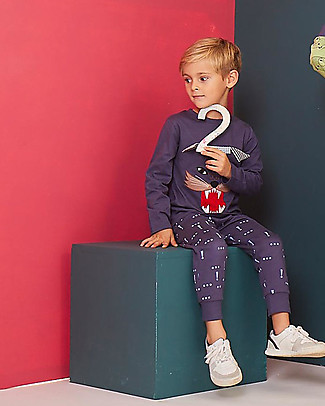 Lilly+Sid Pantaloni Felpati - Exclamation - 100% cotone bio Pantaloni Lunghi