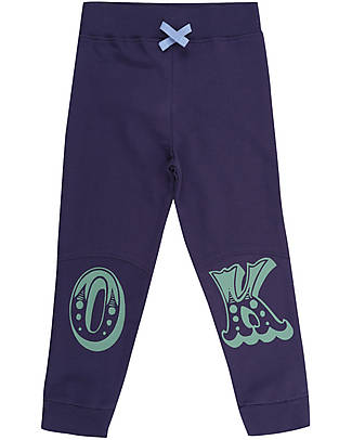 Lilly+Sid Pantaloni Lunghi - Ok - Blu - 100% Cotone Bio GOTS Pantaloni Lunghi