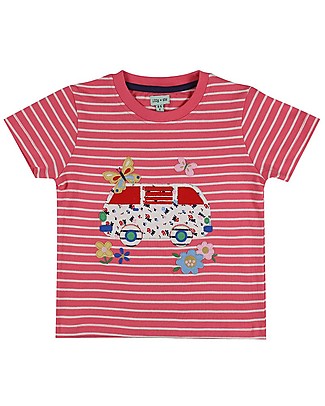 Lilly+Sid T-shirt con Applique - Campervan - 100% Cotone bio T-Shirt e Canotte
