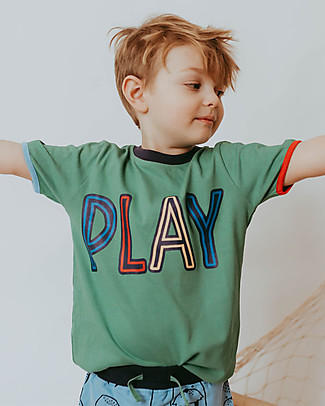 Lilly+Sid T-shirt Play - Verde - 100% Cotone bio T-Shirt e Canotte