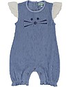 Lilly+Sid Tutina Effetto Crespato con Volant Pretty Kitty - Gattino - 100% cotone bio Tutine Corte