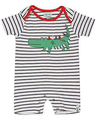 Lilly+Sid Tutina Maniche Corte Croc - Coccodrillo - 100% Cotone bio Tutine Corte
