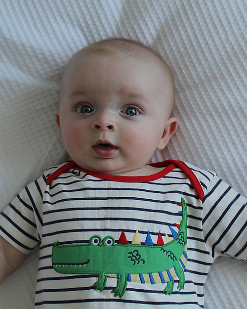 Lilly+Sid Tutina Maniche Corte Croc - Coccodrillo - 100% Cotone bio Tutine Corte