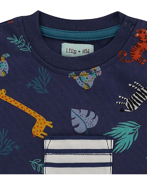 Lilly+Sid Tutina Maniche Corte Safari - 100% cotone bio Tutine Corte