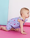 Lilly+Sid Tutina Salopette con Volant - Fenicotteri - 100% cotone bio Tutine Corte
