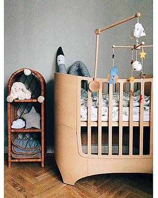 LiLu Armadio Libreria Slim - Natural - 100% Vimini - 100x35x28cm Librerie Montessoriane