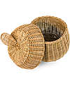 LiLu Cestino con Coperchio - Mela - 24 cm - 100% Vimini Cestini in Vimini