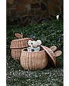 LiLu Cestino con Coperchio - Mela - 24 cm - 100% Vimini Cestini in Vimini