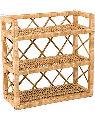 LiLu Libreria da Parete - Natural - 43 cm - 100% Vimini Librerie Montessoriane