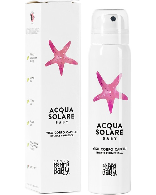 Linea Mamma Baby Acqua Solare Baby Simoncina - 75 ml - Rinfresca e Idrata  Solari
