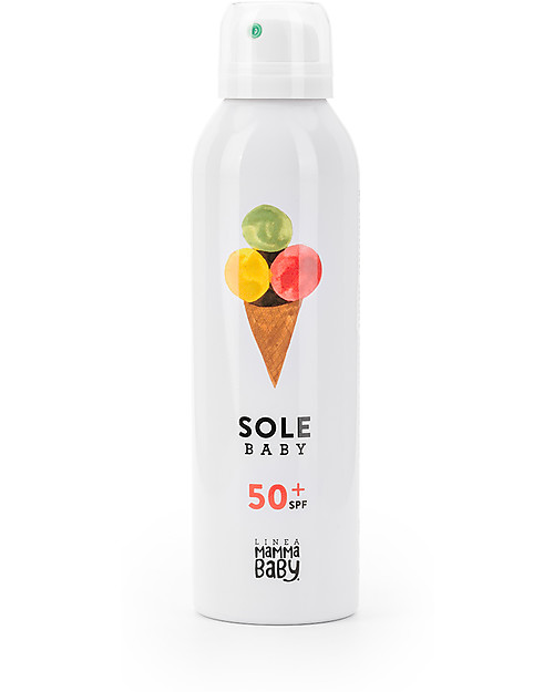 Linea Mamma Baby Albertino, Solare Baby 50+ Spray, 150 ml - Protezione UVA e UVB. Facilissimo da usare! Solari