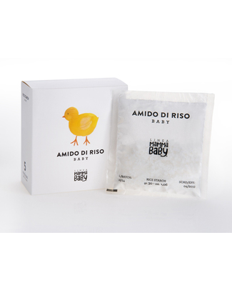 Linea Mamma Baby Amido di Riso Baby “Clementino” 150gr - 100% Amido di Riso Kit Toilette Neonato