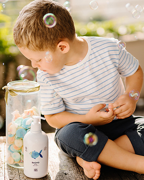 Linea Mamma Baby Bagno Baby “Pasqualino” - Pelli Sensibili - 500ml - Estratti bio di Olivo e Camomilla Shampoo e Prodotti per il Bagnetto