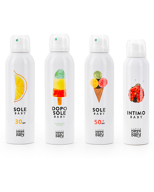 Linea Mamma Baby Giovannino, Dopo Sole Baby Spray, 150 ml - Lenitivo, rinfrescante, ecologico! Solari