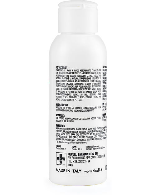 Linea Mamma Baby No Talco Baby - Carmelino - Emulsione ai tre Amidi - 100 ml Creme ed Olii Baby
