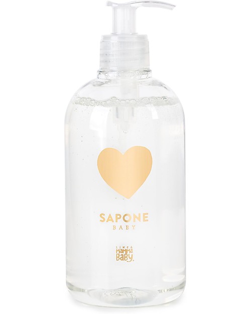 Linea Mamma Baby Sapone Baby “Cuore” Limited Edition - Mani e Corpo - 500ml (estratto di cardamomo e olio di oliva) Shampoo e Prodotti per il Bagnetto