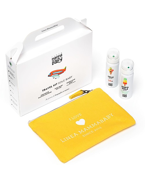 Linea Mamma Baby Travel Kit Sole Baby: Solare, Doposole e Pochette da Viaggio! Solari