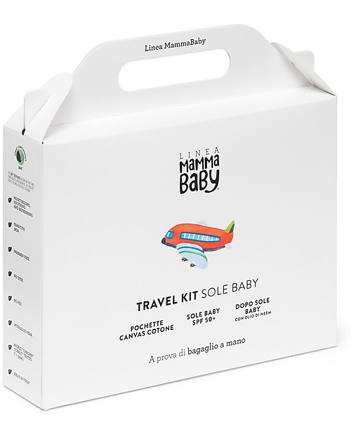 Linea Mamma Baby Travel Kit Sole Baby: Solare, Doposole e Pochette da Viaggio! Solari