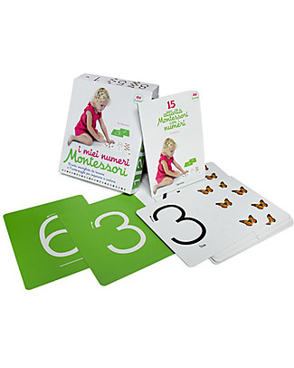L'ippocampo Ragazzi I Miei Numeri Montessori, Cofanetto - 10 schede + 9 carte puzzle + libretto attività Attività Montessori