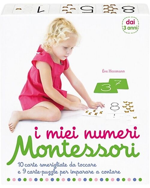 L'ippocampo Ragazzi I Miei Numeri Montessori, Cofanetto - 10 schede + 9 carte puzzle + libretto attività Giochi Montessoriani