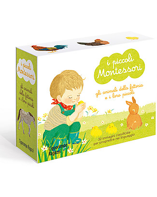 L'ippocampo Ragazzi I piccoli Montessori, Gli animali della fattoria (Nuova Edizione) - 32 carte + libretto Attività Montessori