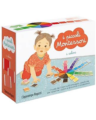 L'ippocampo Ragazzi I piccoli Montessori, I Colori - 63 carte + scheda dei colori + libretto Giochi Montessoriani