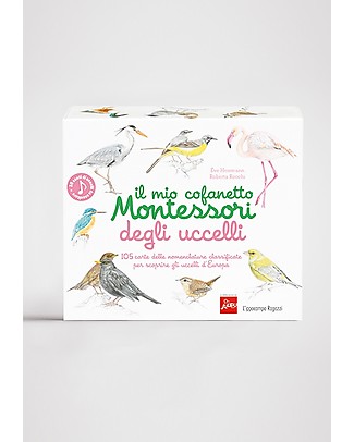 L'ippocampo Ragazzi Il Mio Cofanetto Montessori degli Uccelli - Libretto + Schede + Taccuino osservazione + App canti Attività Montessori