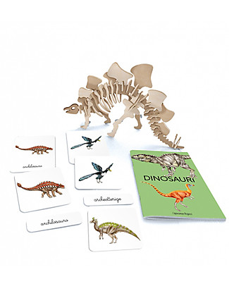 L'ippocampo Ragazzi Il Mio Cofanetto Montessori dei Dinosauri - Libretto + Schede + Modellino Giochi Montessoriani