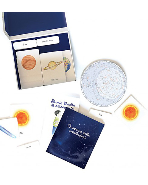 L'ippocampo Ragazzi Il Mio Cofanetto Montessori di Astronomia - 60 Immagini Giochi STEM
