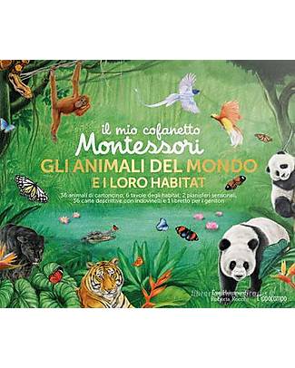 L'ippocampo Ragazzi Il mio Cofanetto Montessori - Gli animali del mondo e il loro habitat - Marie-Hélène Place Libri