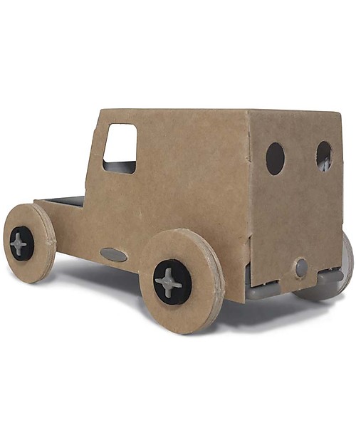 Litogami Autogami, Macchina in Cartone con Pannello Solare! Ecologica, si assembla in 2 minuti! Kit Fai Da Te