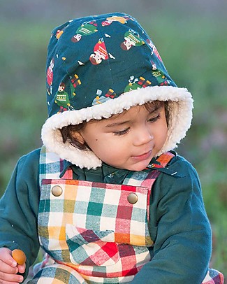 Little Green Radicals Berretto Imbottito con Copriorecchie - Amici dal Nord - Foderato con Cotone bio! Cappelli Invernali