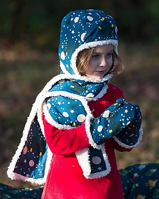 Little Green Radicals Berretto Imbottito con Copriorecchie - Luna e Stelle - Foderato con Cotone bio! Cappelli Invernali