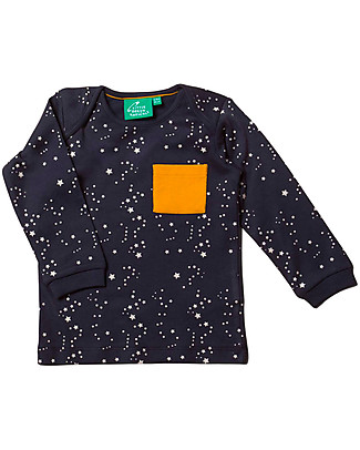 Little Green Radicals Completo Maglia e Pantaloni - Stelle - Blu e Giallo - 100% Cotone Biologico Completi