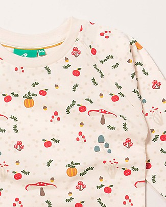 Little Green Radicals Felpa Maniche Lunghe Stile Raglan - Funghi - 100% cotone bio Felpe