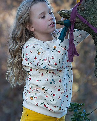 Little Green Radicals Felpa Maniche Lunghe Stile Raglan - Funghi - 100% cotone bio Felpe