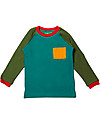 Little Green Radicals Maglia a Maniche Lunghe - Verde - 100% Cotone Bio - Stelle a Toppe sui Gomiti! Maglie Manica Lunga