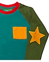 Little Green Radicals Maglia a Maniche Lunghe - Verde - 100% Cotone Bio - Stelle a Toppe sui Gomiti! Maglie Manica Lunga